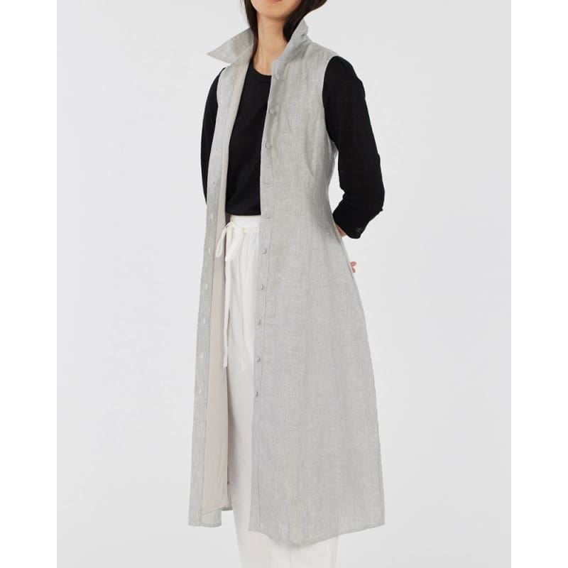 Vento Linen Dress | Cloud - Dress