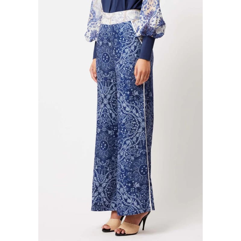 Venus Linen Viscose Pant | Zodiac Print - Bottoms