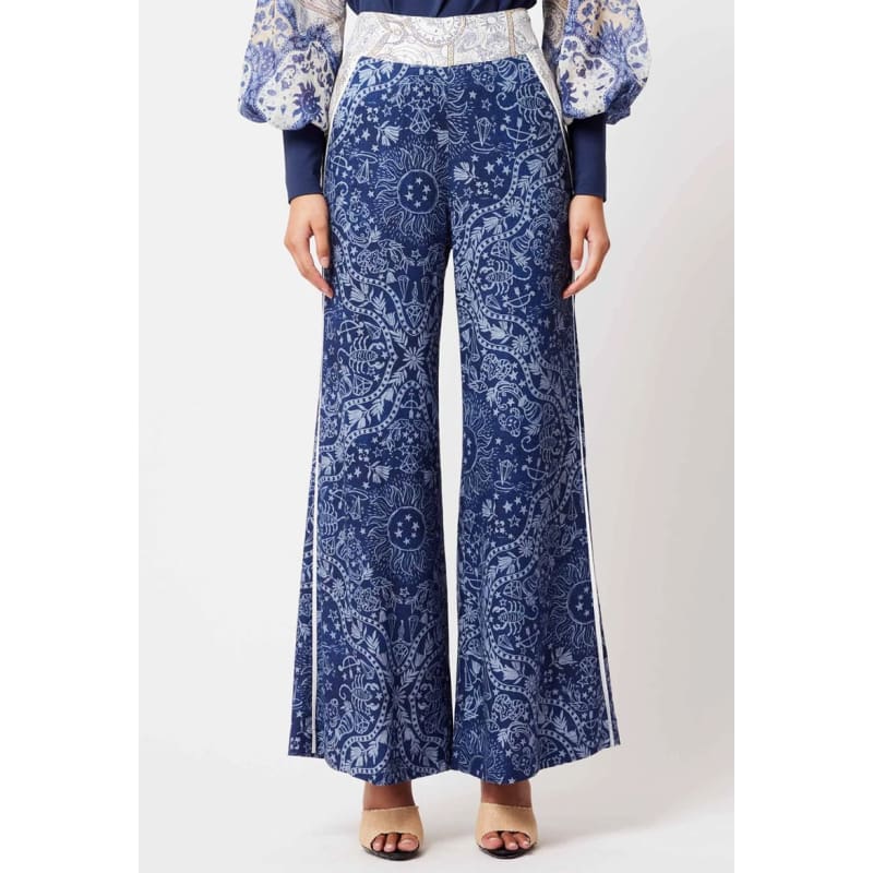 Venus Linen Viscose Pant | Zodiac Print - Bottoms