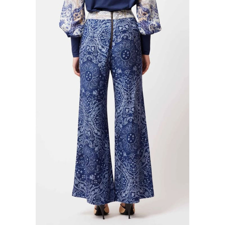 Venus Linen Viscose Pant | Zodiac Print - Bottoms