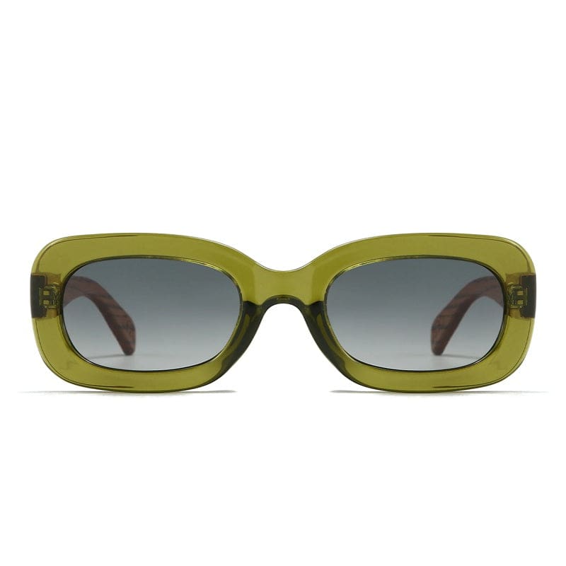 Vibe Moss Sunglasses | Khaki Frame Black Lens Walnut Arms - Accessories