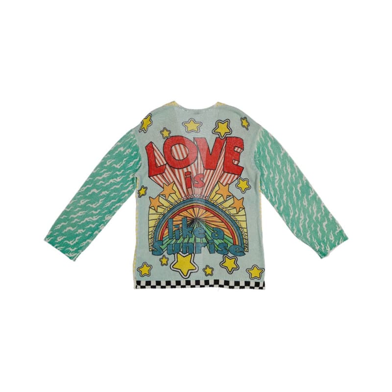 Victoria Love Linen Printed Cardigan - Tops