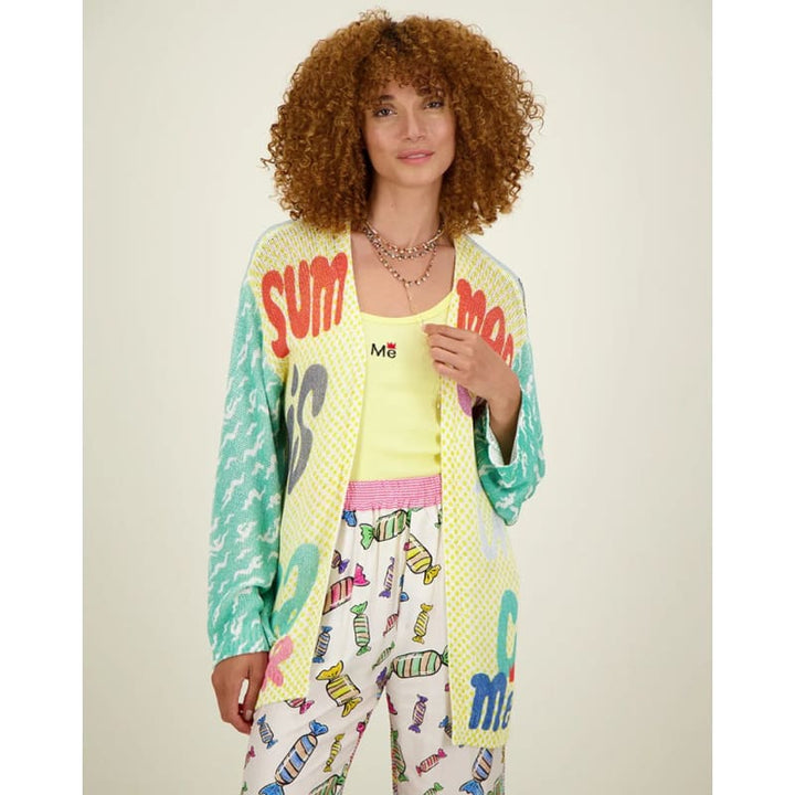 Victoria Love Linen Printed Cardigan - Tops