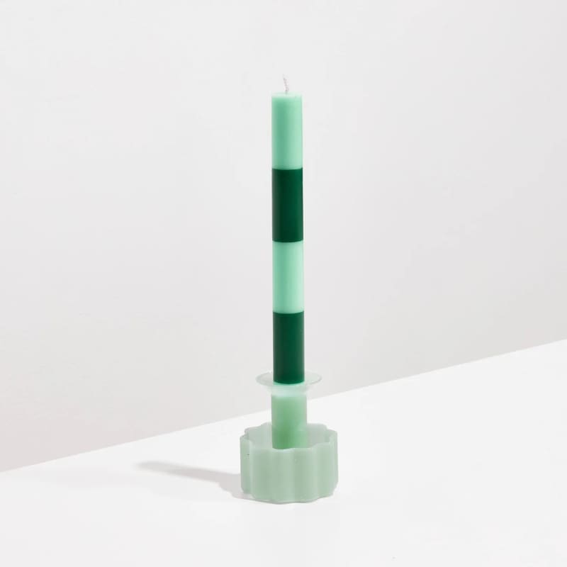 Wave Candle Holder Jade - Accessories