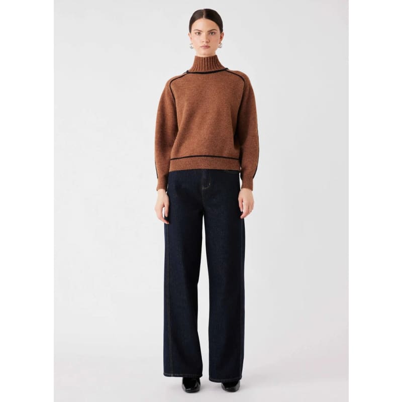 Weekender Sweater | Nutmeg & Black - Knitwear