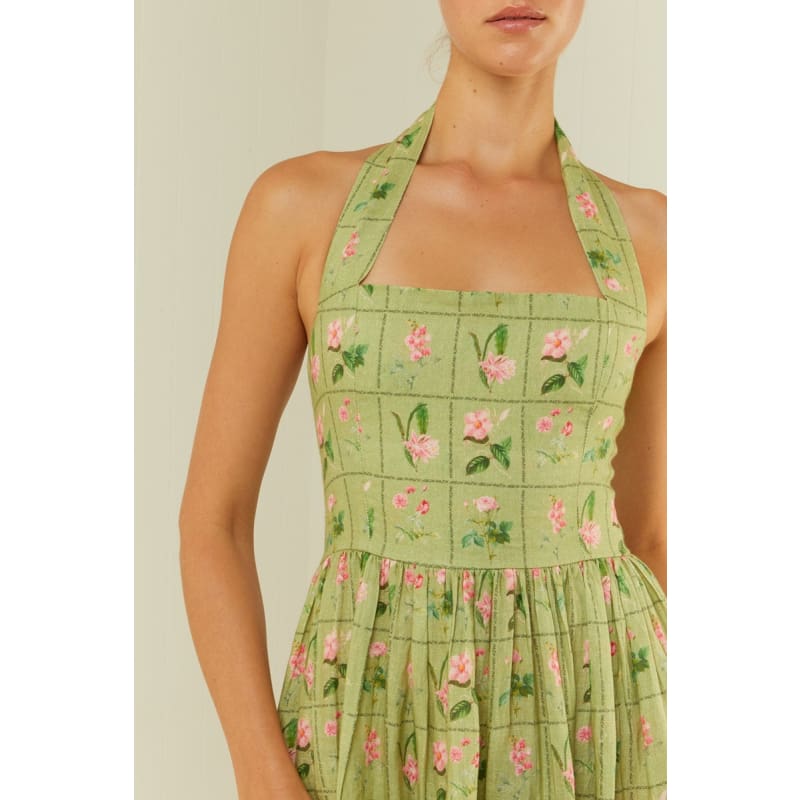 Willow Dress | Green Floral Tile - Dress