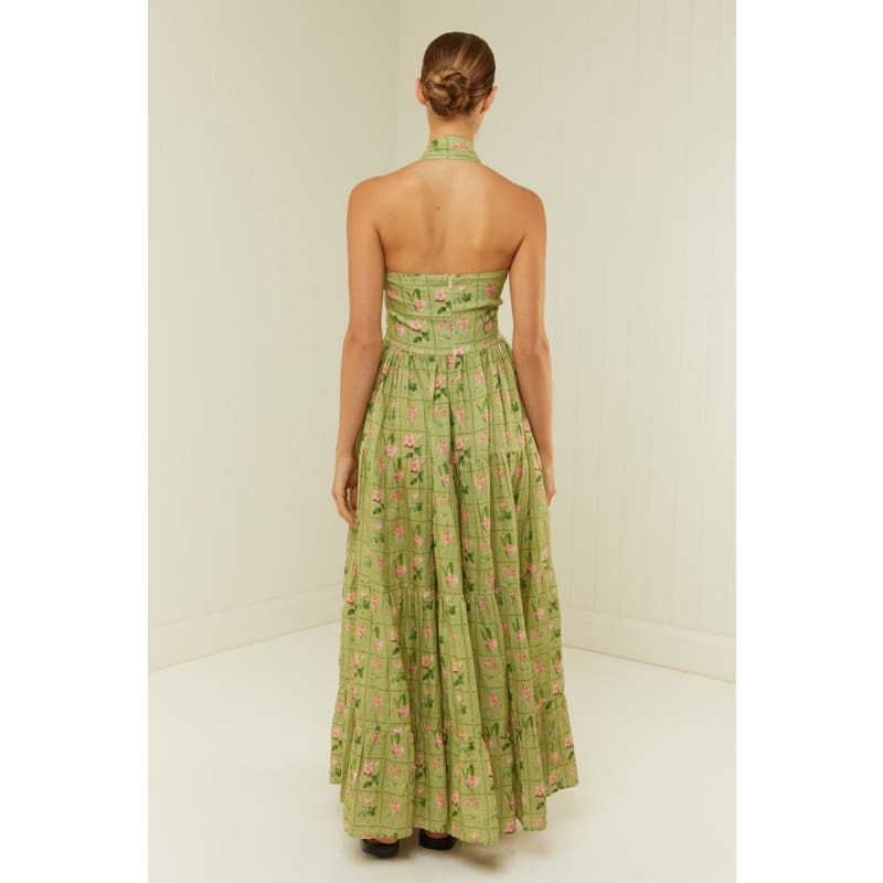 Willow Dress | Green Floral Tile - Dress