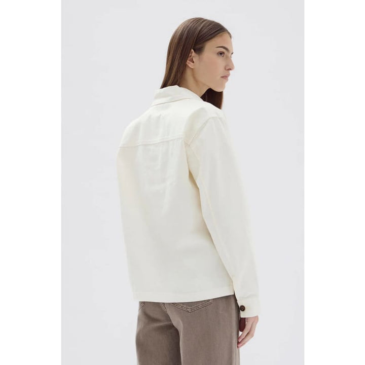 Womens Herringbone Chore Jacket | Ecru - Jackets