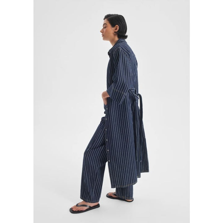 Wyatt Denim Dress | Stripe - Dress