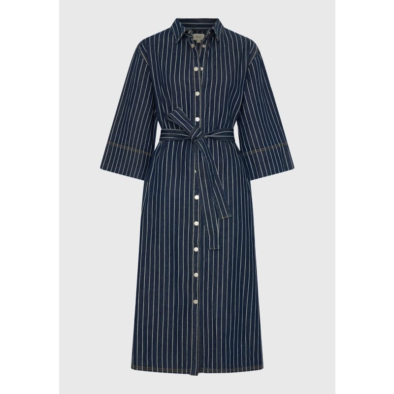 Wyatt Denim Dress | Stripe - Dress