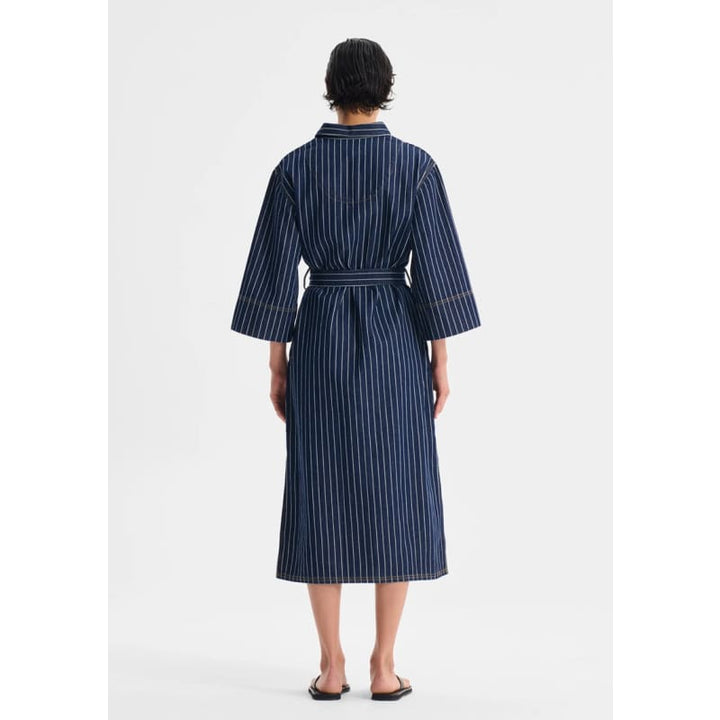 Wyatt Denim Dress | Stripe - Dress