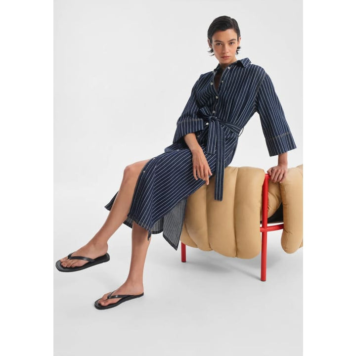 Wyatt Denim Dress | Stripe - Dress
