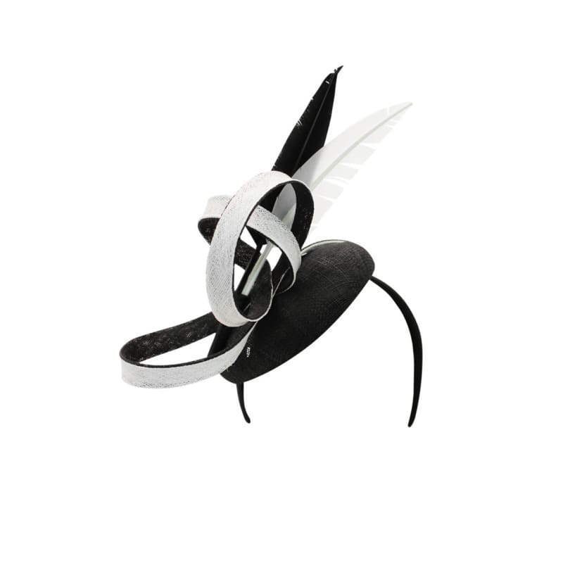 Yalia Fascinator | Black White - Accessories