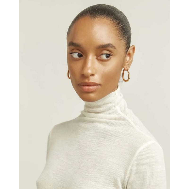Organica Bent Hoop Earrings Gold - Jewellery